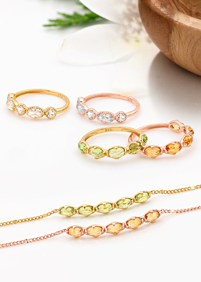This is Ring and Bracelet manufacture in sliver with stone peridot and citrine